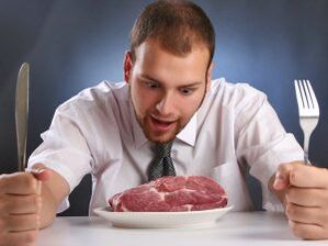 Mäso v mužskej strave na zvýšenie potencie